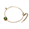 wholesale 9K/14K Gold Emerald Zircon Bracelet for Women, Korean Style Light Luxury Jewelry Accessories, Wholesale on Taobao-0-2