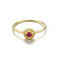 wholesale 14K Gold Artli Jewelry Vintage Lace Hollow-Out Ruby Ring Factory Direct Distribution-0-4