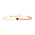 wholesale Wholesale of Gold-Plated Jewelry New Arrivals: Birth Year Garnet Red String Bracelet for Girls-0-5