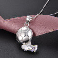 wholesale S925 silver football pendant necklace, dynamic, stylish, sweet, and fresh fashion jewelry for girls, wholesale-0-1