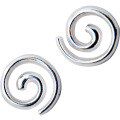 wholesale S925 Sterling Silver Minimalist Line Spiral Earrings for Men and Women, Korean Style Silver Couple Earrings Wholesale E1273-0-4