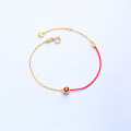 wholesale Wholesale of Gold-Plated Jewelry New Arrivals: Birth Year Garnet Red String Bracelet for Girls-0-1