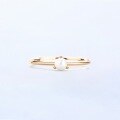 wholesale S925 Sterling Silver Natural Freshwater Pearl Ring, Simple and Stylish European and American Design, Adjustable Stackable Open Ring-0-1