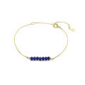 wholesale 9K Gold Jewelry Natural Lapis Lazuli Bracelet for Women, Simple and Versatile Daily Wear, Wholesale-0-5