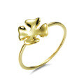 wholesale 9K Solid Gold Exquisite Lucky Goddess Four-Leaf Clover Ring, New Style from Source Manufacturer-0-4