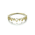 wholesale 9K Solid Gold Minimalist Teardrop-shaped Ring for Women, Versatile and Customizable from Yili Jewelry-0-4