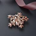 wholesale S925 Sterling Silver Snowflake Pearl Brooch for Women, High-end Elegant Suit Jacket Sweater Pin Decoration Accessory-0-2