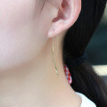 wholesale 9K Gold Japanese-style Light Luxury Earrings, Fashion Moon Ear Thread for Women, Available for Custom Designs and Ready-to-Ship Gold Jewelry-0-4