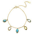 wholesale 9K Gold Summer New Multi-Gem Bracelet for Women, Natural Crystal Bracelet, Yili Jewelry Limited Stock-0-5