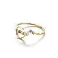 wholesale 9K Gold Artli Jewelry Spring New Natural Freshwater Pearl Heart Moon Ring, Simple and Logo Customizable-0-2
