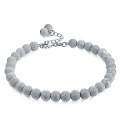 wholesale S925 Silver New Women's Korean-style Simple Bead Matte Bracelet Ladies Fashion Elegant Silver Jewelry Wholesale-0-4