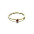 wholesale 9K solid gold natural ruby minimalist ring, Yili Jewelry Wholesale Autumn Harvest Wheat Ear small gemstone ring-0-5