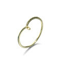 wholesale 9K Solid Gold V-Shaped Plain Ring for Women, Retro and Versatile Design-0-5
