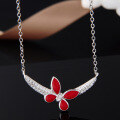 wholesale S925 sterling silver cross-border new Korean and Japanese-style minimalist and unique necklace pendant women's drop oil collarbone chain-0-3