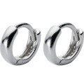 wholesale S925 Silver Earrings for Women Wholesale Minimalist Smooth Hoop Ear Clasp Circular Ear Cartilage Stud Ear Jewelry E1013-0-4