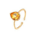 wholesale Silver, classical style, distinctive personality ring, vintage elegant citrine crystal ring, fine craftsmanship, lightweight luxury jewelry, wholesale ready-to-ship for women-0-5