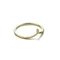 wholesale 9K Solid Gold V-Shaped Plain Ring for Women, Retro and Versatile Design-0-2