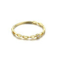 wholesale 9K/14K Gold Diamond Simple and Versatile Stackable Ring for Women, Japanese-style Luxury Jewelry Wholesale-0-2
