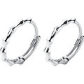 wholesale S925 silver ear clips, women's Korean style forest-inspired fresh bamboo joint earrings, sweet and elegant ear hoops, ear accessories G0415-0-4