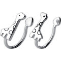 wholesale S925 Sterling Silver Giraffe Christmas Sweet No-Piercing Animal Ear Clips Ear Jewelry G1202-0-4