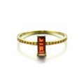 wholesale 9K gold vintage fashion natural garnet stackable ring for women wholesale-0-4