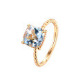 wholesale Metal blue topaz index finger internet-famous ring women minimalist pinky jewelry trendy tail ring women-0-4
