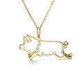 wholesale 9K Gold Natural Freshwater Pearl Cute Pig Pendant Women's Necklace Sweater Chain Pendant, Yili Jewelry-0-5