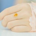 wholesale Silver, classical style, distinctive personality ring, vintage elegant citrine crystal ring, fine craftsmanship, lightweight luxury jewelry, wholesale ready-to-ship for women-0-3