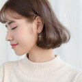wholesale Sterling Silver S925 Women's Korean Style Fashion Diamond-Studded Cross Earrings, Elegant and Personality Trendy Jewelry G0867-0-3
