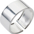 wholesale S925 Silver Ring Women's Japanese Korean Style Minimalist Geometric Wide Band Smooth Surface Open Adjustable Ring J3399-0-4