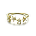 wholesale 9K gold wholesale star ring for women with zirconia, Korean-style ins five-point star ring-0-4