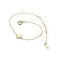 wholesale 9K Gold Simple and Versatile Diamond Small Heart Bracelet for Women, Korean Version New Heart Jewelry-0-1