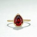 wholesale Fine Silver Vintage Elegant Garnet Ring for Women, Classical Style and Unique Band for Wholesale-0-1