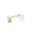 wholesale 14k gold wholesale manufacturer's simple women's Japanese and Korean style gold pearl earrings studs-0-2