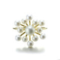 wholesale 14K gold natural large and small pearl atmospheric exaggerated floral ring, Lingxiao fireworks design Source manufacturer-0-4