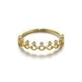 wholesale 9K Gold Japanese-style Light Jewelry Crown Micro-Pave Zircon Ring for Women, Minimalist Qixi Festival Hollow-Out Ring-0-2