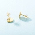 wholesale 9K gold plated 925 silver trendy and versatile small cat paw zirconium earrings for women-0-2