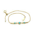 wholesale 9K Gold Japanese Light Luxury Jewelry, Simple and Fresh Turquoise Bracelet Wholesale-0-2