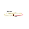 wholesale Wholesale of Gold-Plated Jewelry New Arrivals: Birth Year Garnet Red String Bracelet for Girls-0-4