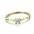 wholesale 14K Gold Princess Cut Moonstone Simple and Fashionable OL Versatile Ring Women's Jewelry-0-5