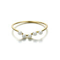 wholesale 9K gold combination stackable ring with a new minimalist retro natural pearl wave design-0-4