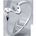 wholesale S925 Silver Ring Women's Korean Style Fashion Minimalist Heartbeat Ring Wave Open Adjustable Ring J2550-0-4