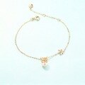 wholesale 9K gold-plated jewelry fashion elegant freshwater pearl ladies bracelet bow accessory for one-piece drop shipping-0-1