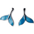 wholesale S925 Silver Nalan Korean-style Fashionable Mermaid Tail Ear Studs Fresh and Unique Ear Jewelry G0791-0-4