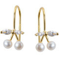 wholesale S925 Sterling Silver Cherry Earrings with Pearl Studs for Women, Personality Small Drop Earrings Gift E7024-0-4