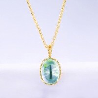 wholesale S925 Sterling Silver Sky Crystal Necklace Pendant Teardrop Jewelry Exquisite Chain Wholesale-Topaz [Pendant] with Chain 925 Silver