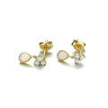 wholesale 14K Gold Autumn Natural Pearl Opal Earrings, Simple and Fashionable Teardrop Elegant Stud Earrings Source Factory Accessories-0-4