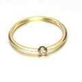 wholesale 9K gold super simple and versatile basic women's ring, fashionable and versatile topaz jewelry-0-1