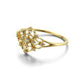 wholesale 14K/10K/18K Gold Natural Full-Cut Diamond Hollow Four-Leaf Clover Ring for Women Jewelry-0-1