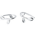 wholesale S925 Silver Leaf Earrings for Women, Fashion Bohemian Style Leaf Ear Hooks, Sweet Wholesale Leaf Ear Studs Ear Accessories E2428-0-4